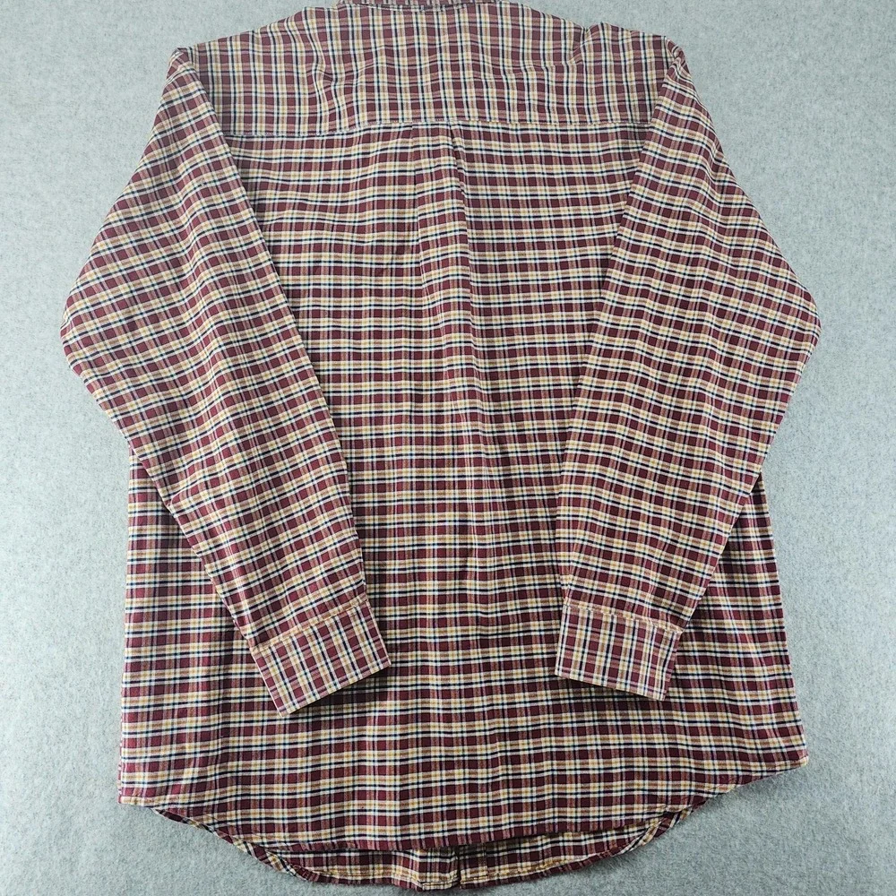 VTG Wrangler 20X Western Shirt Mens LARGE Plaid Flip Cuffs Pocket Long Sleeve‎